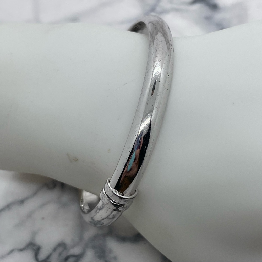 Veronese Sterling Silver 925 Hinged Bangle Bracelet Italy